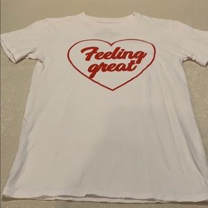 Mighty Fine Feeling Great White/Red T-shirt